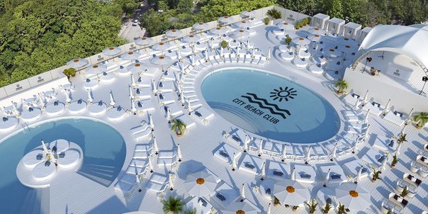 На крыше парковки Ocean Plaza откроют пляжный клуб с бассейнами и барами.
